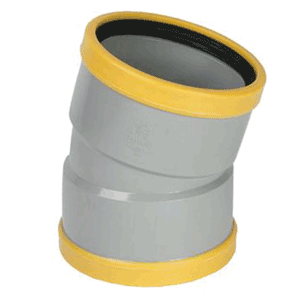 Wafix bend 15°, socket-socket, SN 8, push-fit