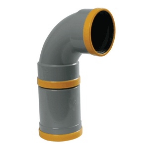 Wafix flexible bend 88° accommodates settlement, socket-socket, SN 8, push-fit