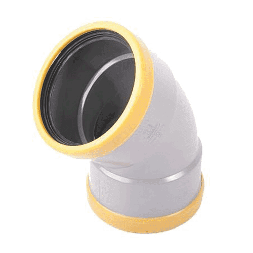 Wafix bend 45°, socket-socket, SN 8, push-fit