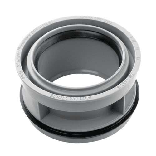PP adaptor, fits inside the pipe., 110 x 75, 2 x push-fit