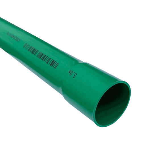 130952 PVC buis+mof groen 50x1,8mm L=5