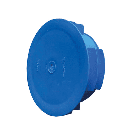 Protection cap in pipe, blue
