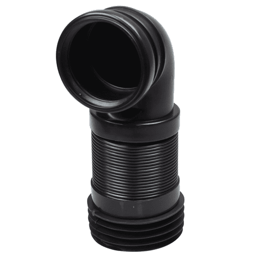 Flexibele afvoerbocht voor inbouwreservoir