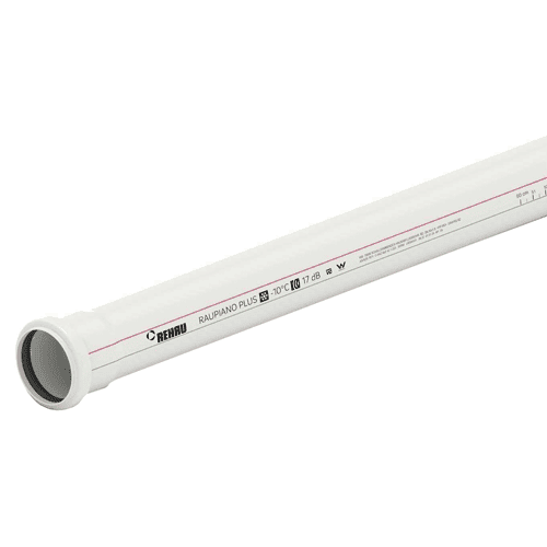 RAUPIANO Plus pipe, length 2 m, socket/spigot