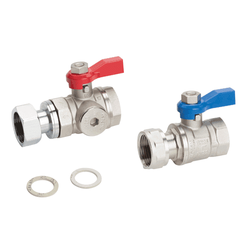 REHAU RAUTHERM G1 ball valve set with filter