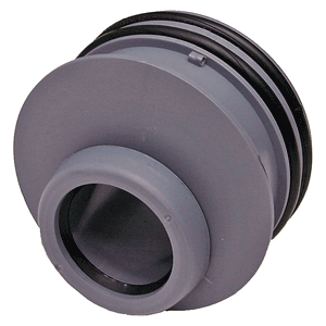 Pipelife Topfit PP reducer coupler, centric, push-fit spigot/socket, grey