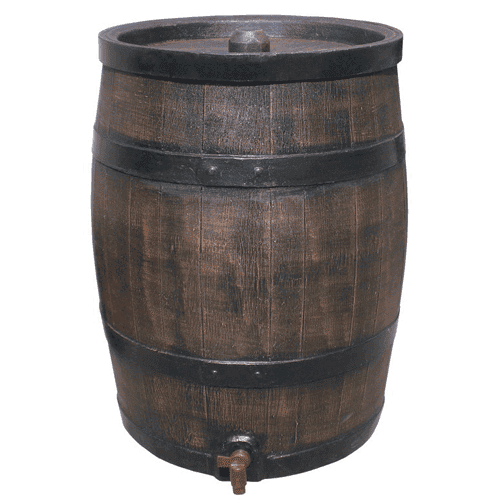 151808 Regenton houten look 140ltr +kraan