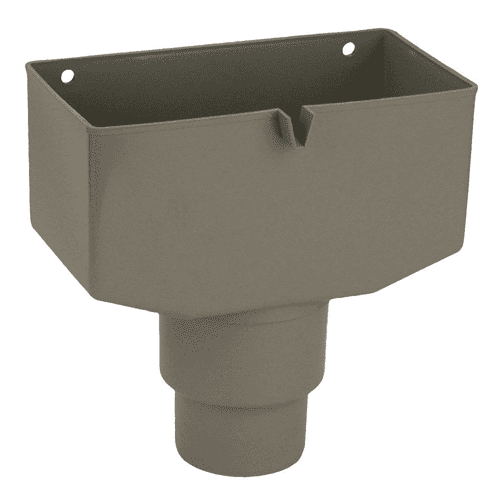 Wavin rainwater hopper head model 1, 80 x 100 mm (grey)