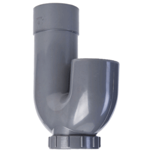 Pipelife Rainwater ABS drainage trap socket-spigot, solvent, grey