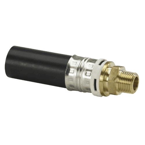 GF COOL-FIT 2.0/4.0 transition coupling PE/brass, male thread