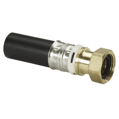 GF COOL-FIT 2.0/4.0 transition coupling PE/brass, with loose swivel