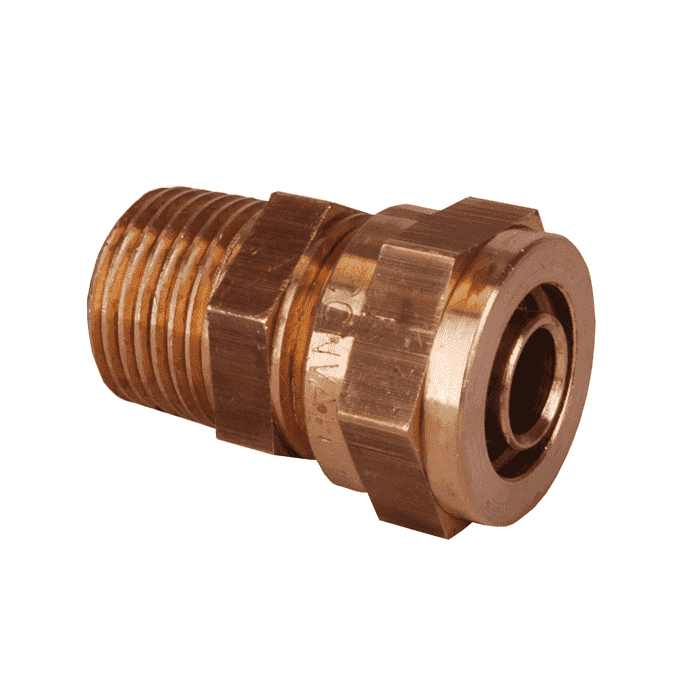 Conval WaVe coupling, brass, male threaded