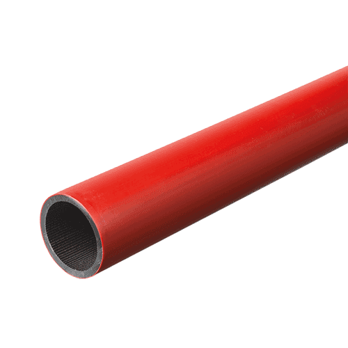 178384 HDPE Prof.buis 40x3,7mm rood L=250