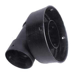 aeration/irrigation Tee black, 80 x 160 x 80 mm