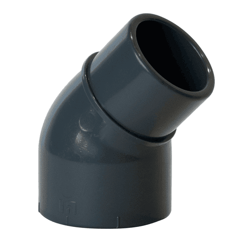 PVC pressure pipe elbow 45° PN 16