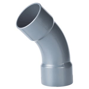 PVC HV bend 45° socket-socket PN 10 - PN 12.5