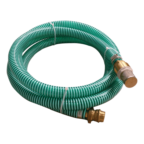 PVC hose set, green, 1"