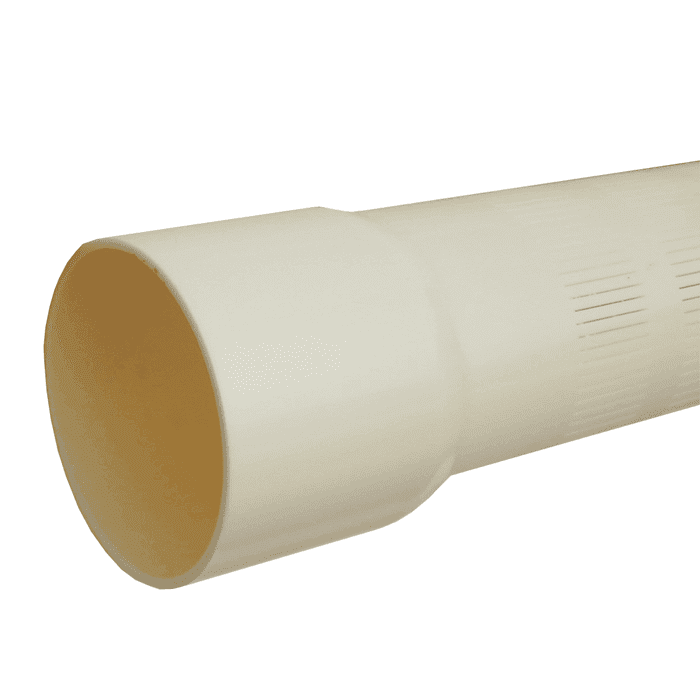 PVC filterbuis met mof 110mm, filtrage 0.5mm, met 5m filter, 10Bar