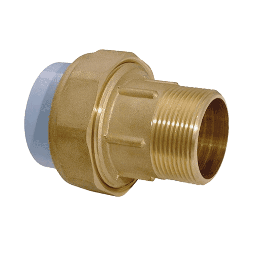 Girair compressed air 3-part coupling, with brass male thread