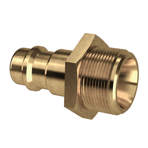 Brass male hose coupling, with male thread