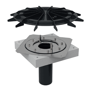 188993 GEB clamp funnel for foilroof 25L/s