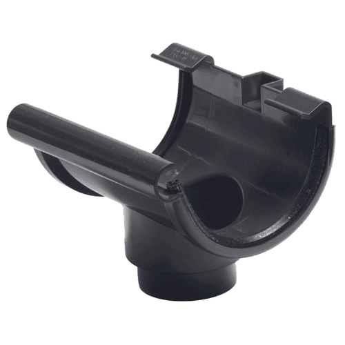 S-lon PVC half round gutter outlet 100 extra