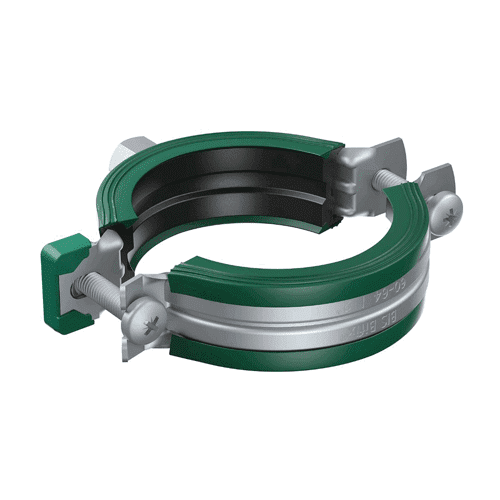 Bifix® G2 BUP1000 pipe clamps with liner, two screw model M10