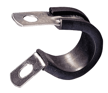 One-point pipe clamp + rubber liner