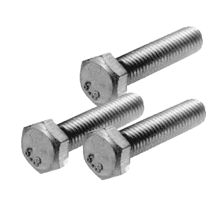 Tap bolt (full thread), hot-dip galvanised