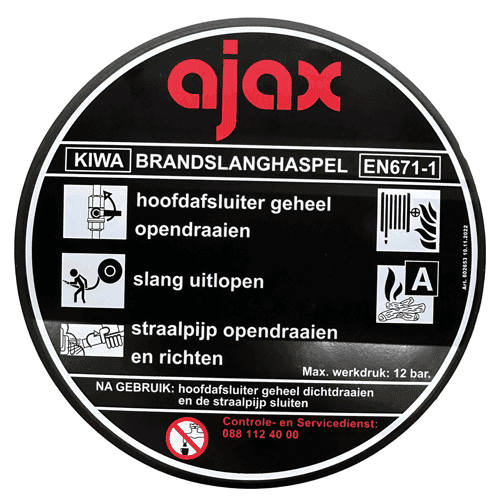 Ajax reel closing plate M2