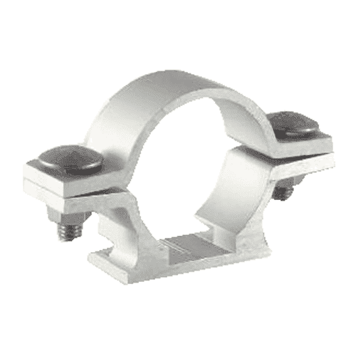 Pole mounting clamp for Assembly point pictogram