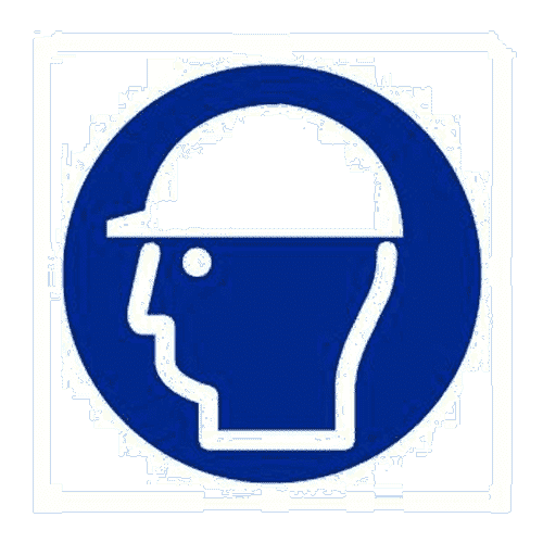 Safety helmet pictogram, 200 x 200 mm, PVC 0.5 mm