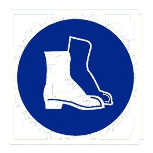 Safety shoes pictogram, 200 x 200 mm, PVC 0.5 mm