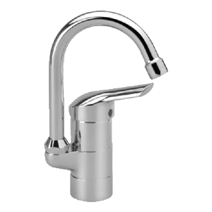 Venlo Nimbus New single-lever hand basin mixer tap, with curved spout