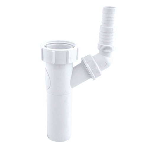 McAlpine Tee for washing machine outlet, 1 1/2", with one hose barb