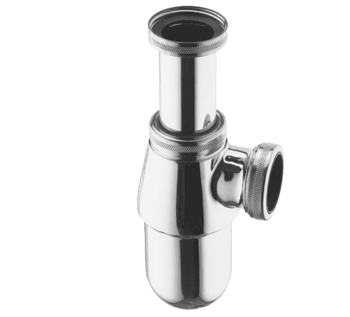 Viega bottle trap, chrome plated without wall pipe