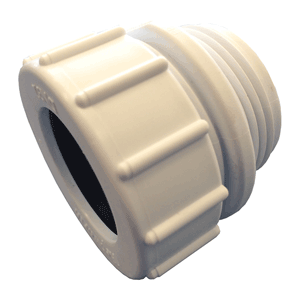 297144 HEPvO PP adapter 40mm wit recht