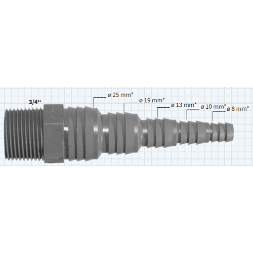 297169 Univ. hse cnnctr 3/4AGx25-8mm