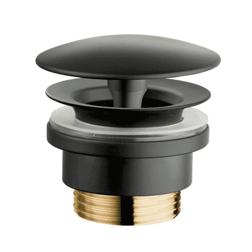 297208 Wastafelplug vast 1.1/4bui zwart