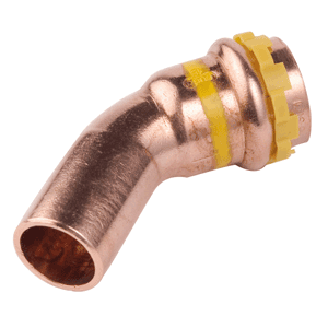 VSH SudoPress copper gas bend 45° press x push-fit