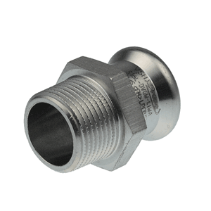 VSH XPress stainless steel threaded adaptor, press x male thread