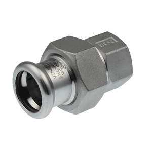 VSH XPress stainless steel 3-part coupling, press x female thread