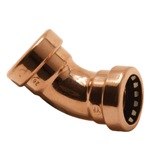 VSH Tectite copper bend 45° 2 x push-fit