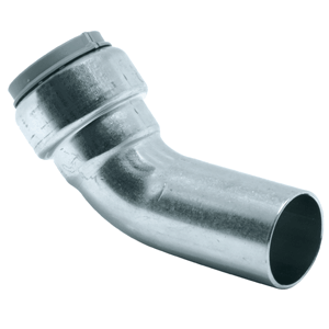 VSH Tectite C-steel bend 45° push-fit x spigot