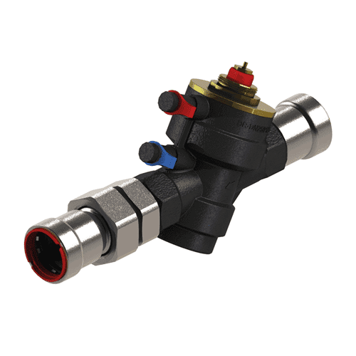 VSH PowerPress Dynamic commissioning valve with union connection