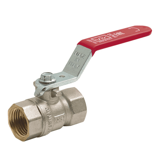 VIR nickel-plated ball valve 33FF with lever PN32, 2x female thread