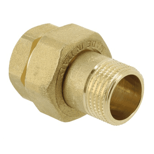 3-part coupling (female x male) brass