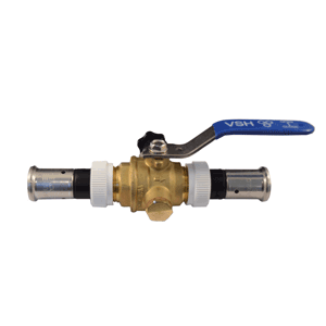 VSH ball valve with drain valve, Henco