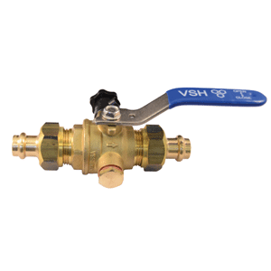 VSH ball valve with drain valve, Profipress