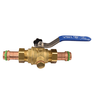 VSH ball valve + drain valve, Sudopress, 15 mm